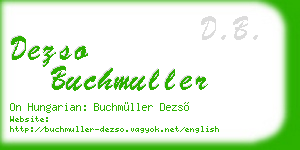 dezso buchmuller business card