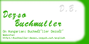 dezso buchmuller business card